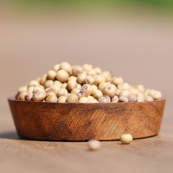 Kampot White Whole Peppercorns - 50g Recycled Paper Pouch